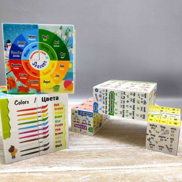 Игровое пособие - трансформер для начальной школы "Умный Кубик" (английский язык)